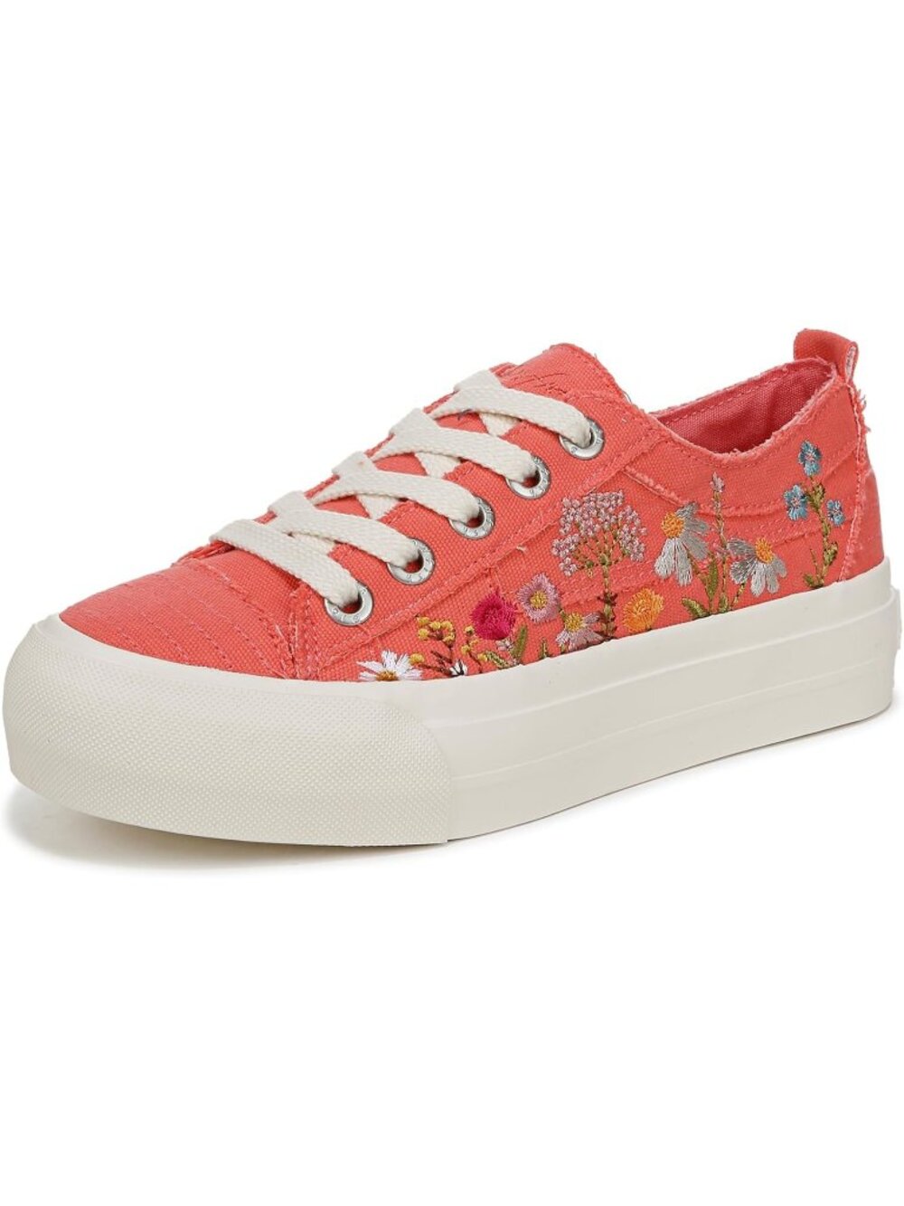 Women's Pink Decorative Laces Soft Slip On Sadie Sun Platform Sneaker